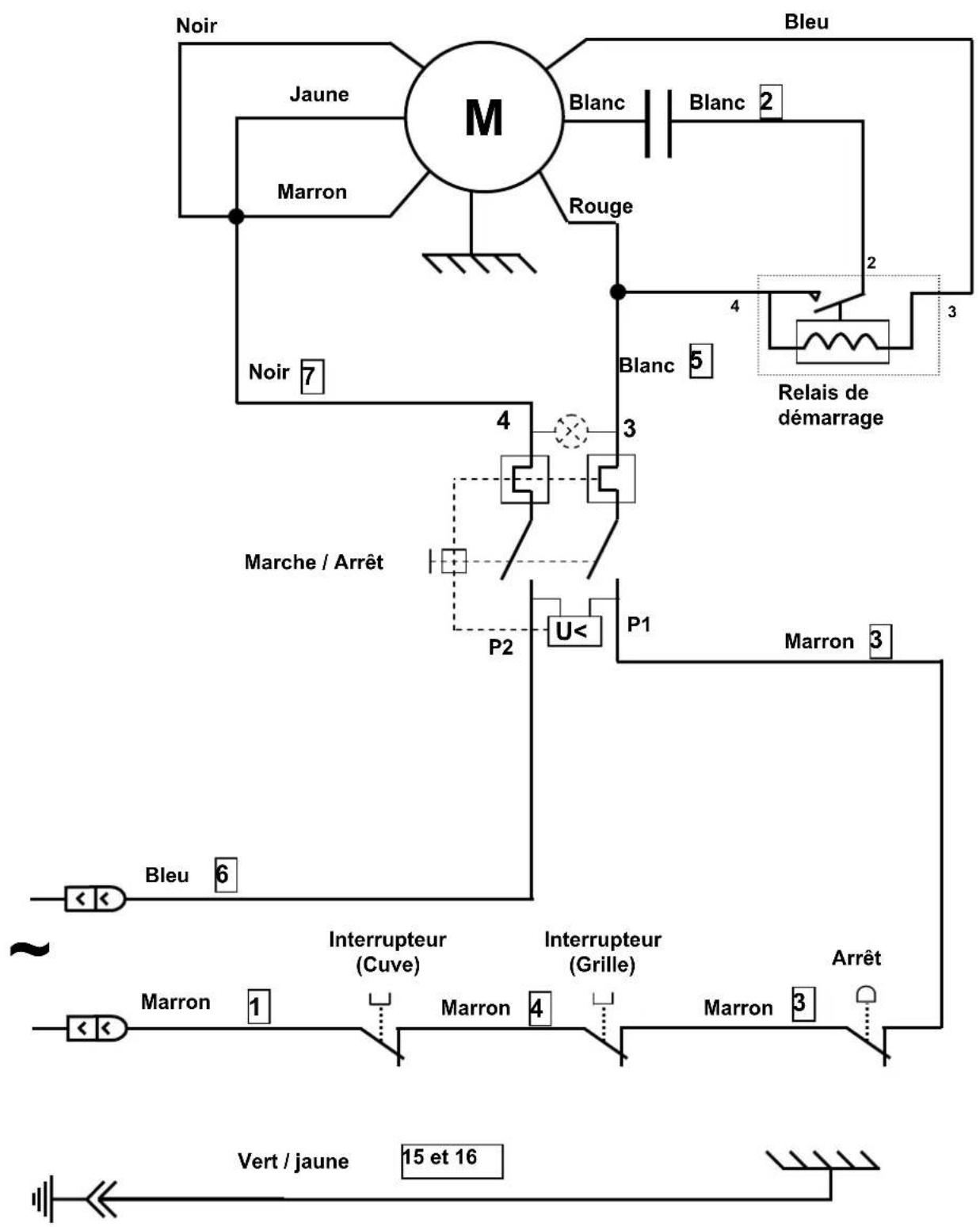 Santos N° 27 - Schéma électrique 110 - 120V 50/60Hz - 1