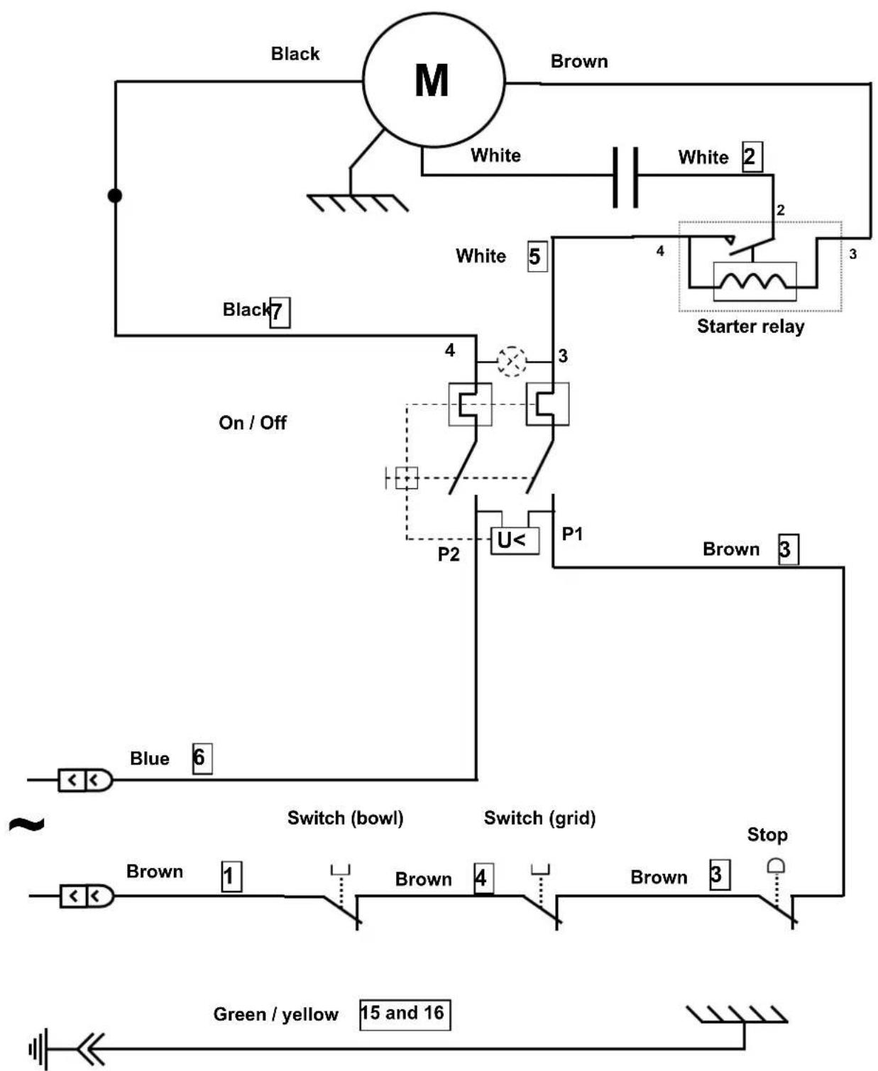 Santos N° 27 - 380V / 220V 50Hz three-phase wiring diagram - 3