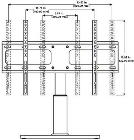 SANUS VSTV1 - Dimensions in. [mm] - 2