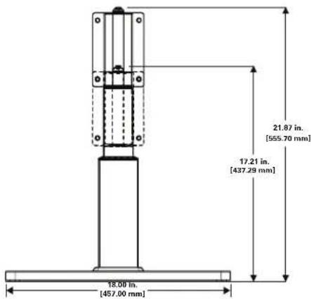 SANUS VSTV1 - Dimensions in. [mm] - 4