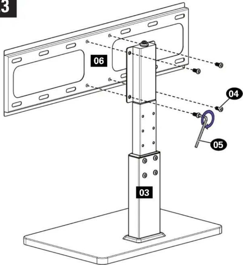 SANUS VSTV1 - Step 1 Assemble Stand - 4