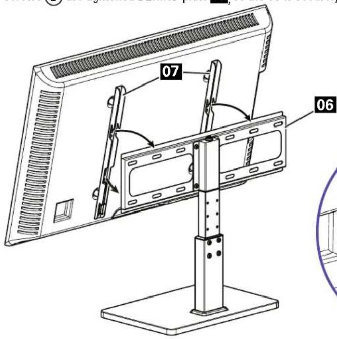 SANUS VSTV1 - Step 4 Hang TV onto Stand - 1