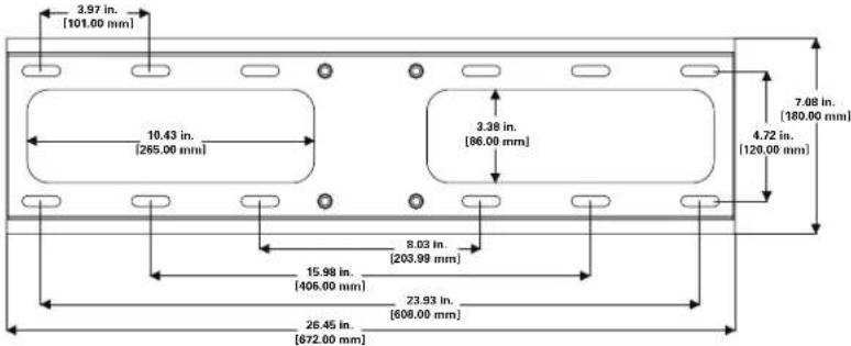 SANUS VSTV1 - Dimensions in. [mm] - 1