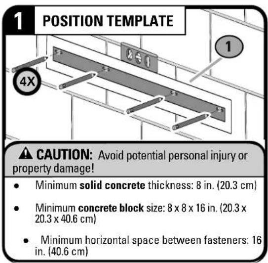 SANUS WSSAWM1 - Concrete Installation - 1
