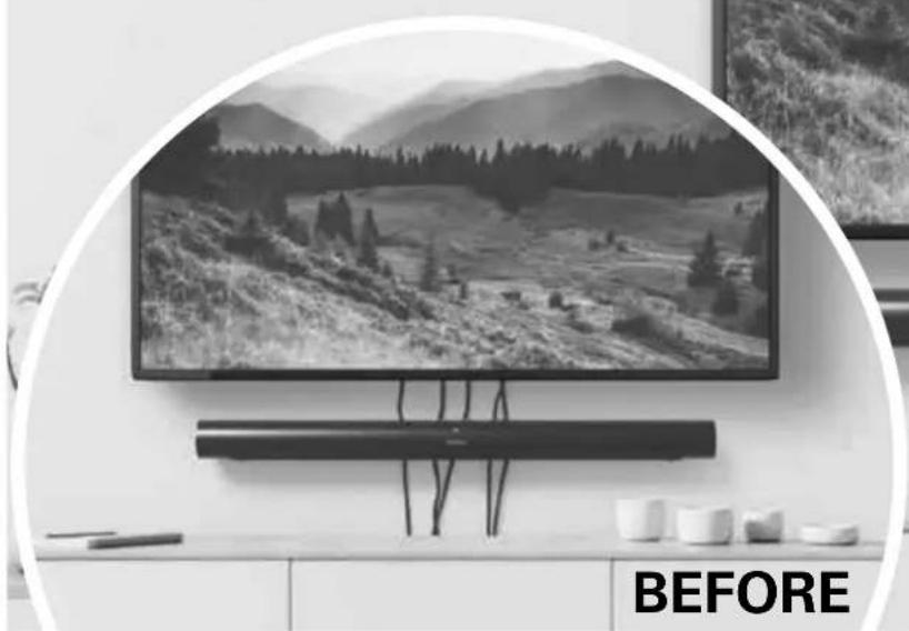 SANUS WSSAWM1 - Complete your installation by hiding your cables with the In-Wall Power Kit for Soundbar + Mounted TV - 2