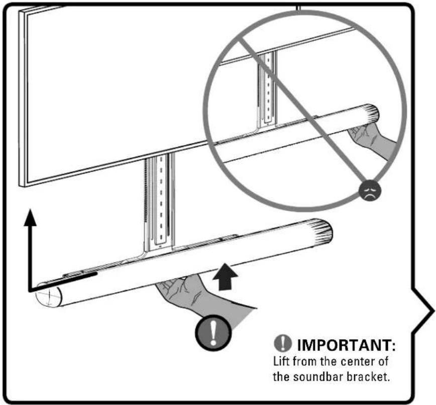 SANUS WSSATM1 - ATTACH SONOS® ARC™ MOUNT TO TV INTERFACE MOUNT - 5