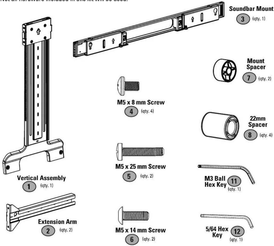 SANUS WSSATM1 - SUPPLIED PARTS AND HARDWARE - 3