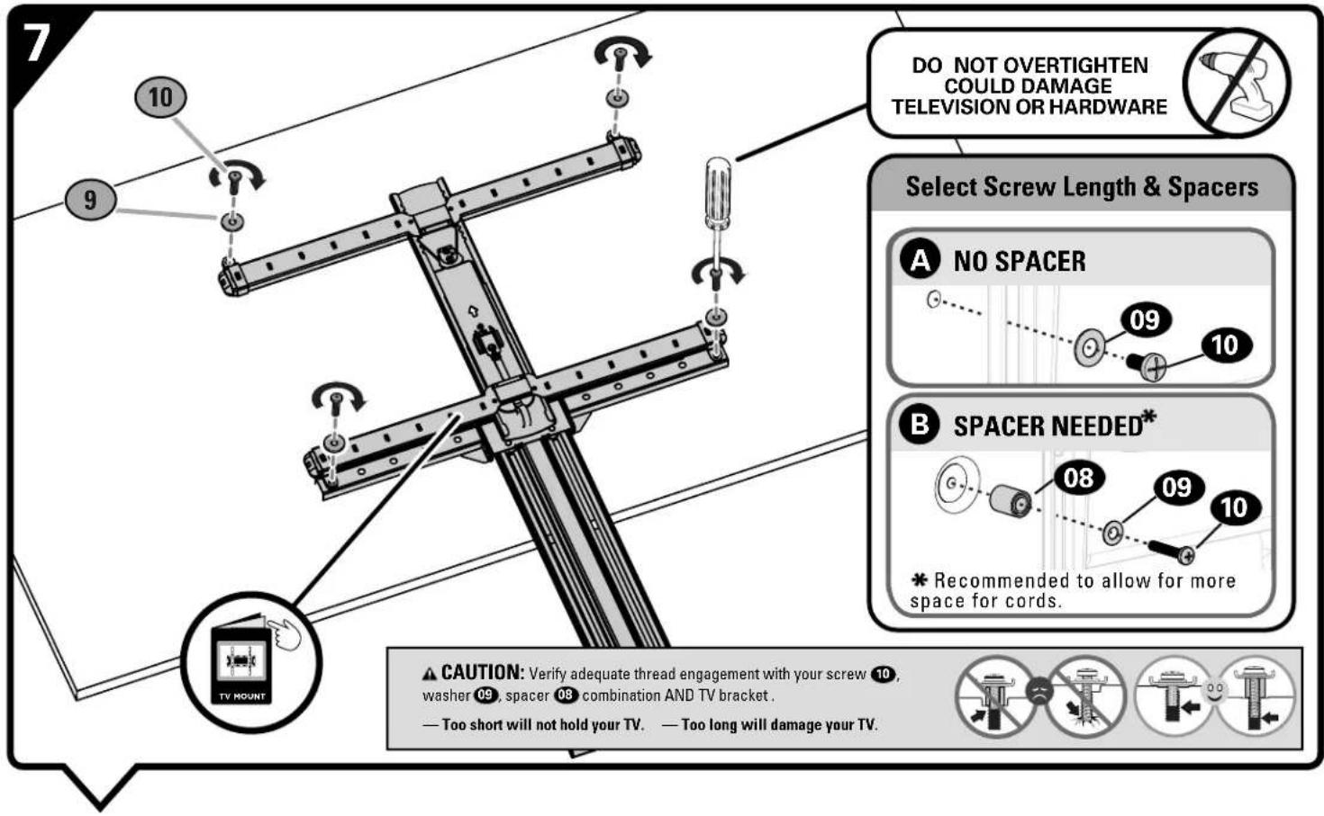 SANUS WSSATM1 - ASSEMBLE TV INTERFACE MOUNT - 5