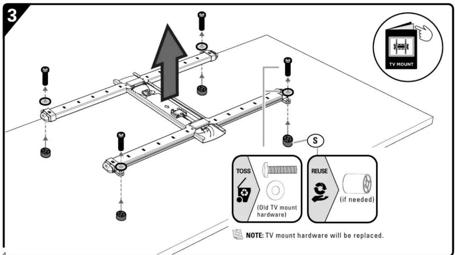 SANUS WSSATM1 - PREPARE YOUR TV (IF MOUNTED) - 6