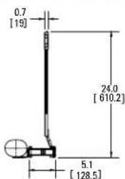 SANUS WSSATM1 - DIMENSIONS IN. [MM] - 5