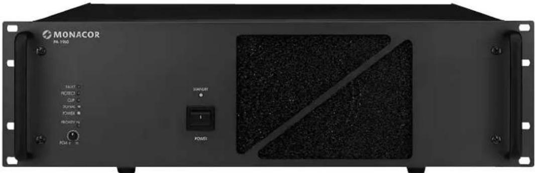 Monacor PA-1960 - ELA-Hochleistungsverstärker High-Power PA Amplifier - 1