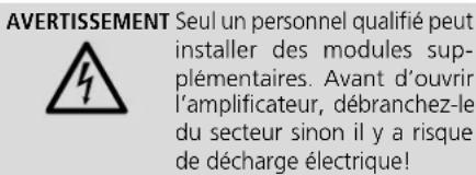 Monacor PA-1960 - Insertion de modules complémentaires - 1