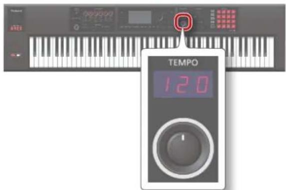 ROLAND FA-07 - Régler le tempo du morceau - 1