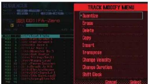 ROLAND FA-07 - Procedure de base pour Track Modify - 1