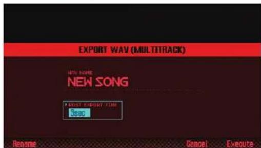 ROLAND FA-07 - Amenez le curseur sur «WAV (Multitrack)» et appuyez sur [7] (Select). - 1