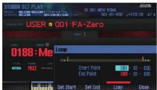 ROLAND FA-07 - Reproduction en boucle du morceau - 2