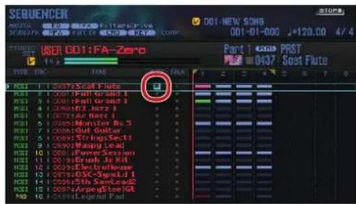 ROLAND FA-07 - Couper une partie (MUTE) - 1