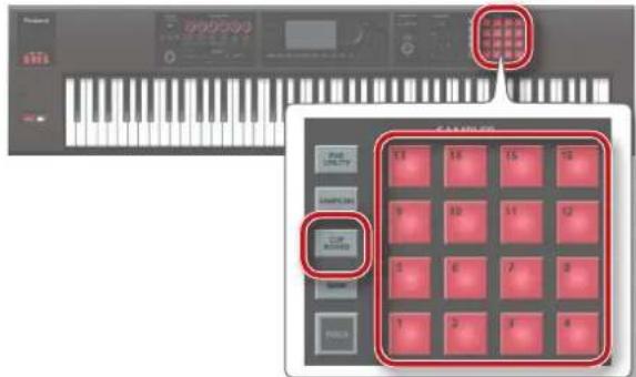 ROLAND FA-07 - Déplacer un échantillon - 1