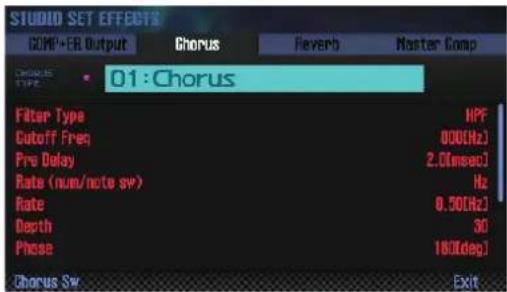 ROLAND FA-07 - Editor les effets d'un Studio Set - 1