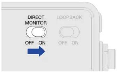 DIRECT MONITOR LOOPBACK OFF ON OFF ON