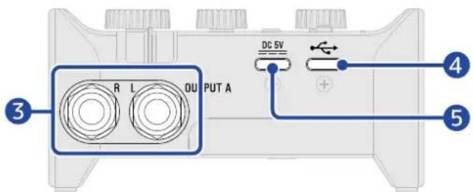 R L OU PUT A DC 5V ③ ④ ⑤