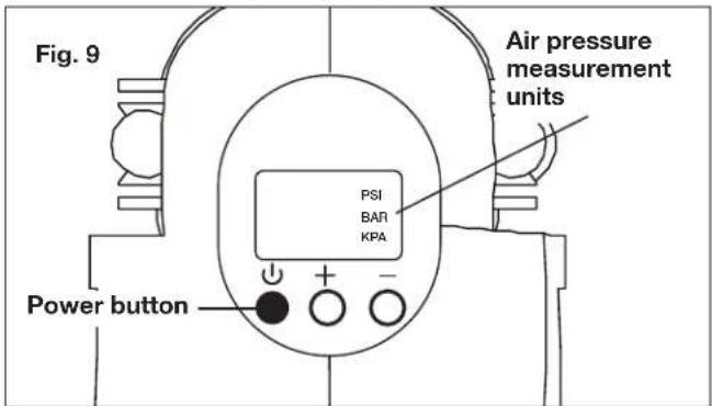 Sun Joe 24V-AJC-AJV-LTE - To switch from PSI, BAR or KPA. - 1