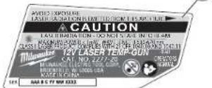 MILWAUKEE Temp-Gun M12 2277-21 - SERVICE - 3