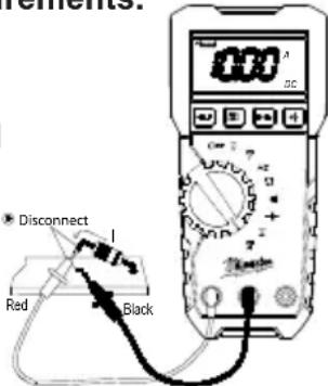 MILWAUKEE 2216-20 - ⚠️DANGER To avoid electrical shock: Never make measurement on a circuit in which voltage over 600 volts DC exists. Do not use with the battery cover removed. Keep fingers behind the guards and away from test lead tips during measurements. - 1