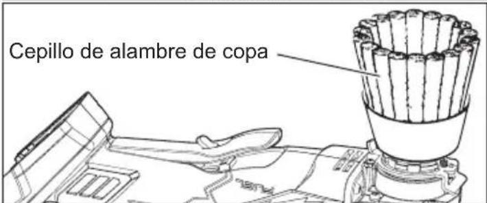 MILWAUKEE M18 Fuel 2881-22 - ADVERTENCIA Todas las personas en el área de trabajo deberán usar lentes de seguridad y ropa de protección o en su caso, caretas de seguridad. Lo anterior es debido a que habrá partículas del alambre y residuos del mismo que, por fatiga del material, se desprenderán del cepillo a una fuerza considerable. - 2