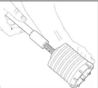 MILWAUKEE M18 Fuel 2717-21HD - Uso de las brocas sacabocados de percusión rotatorias - 1