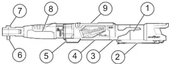 MILWAUKEE M12 Fuel ONE-KEY 2466-22 - DESCRIPTION FONCTIONNELLE - 1