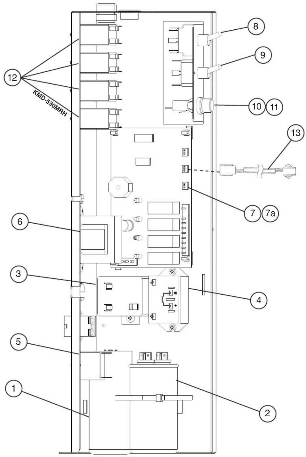Hoshizaki KMD-530MWH - Control Box Assembly KMD-460M\_H, KMD-530M\_H D-0 to F-1 - 1