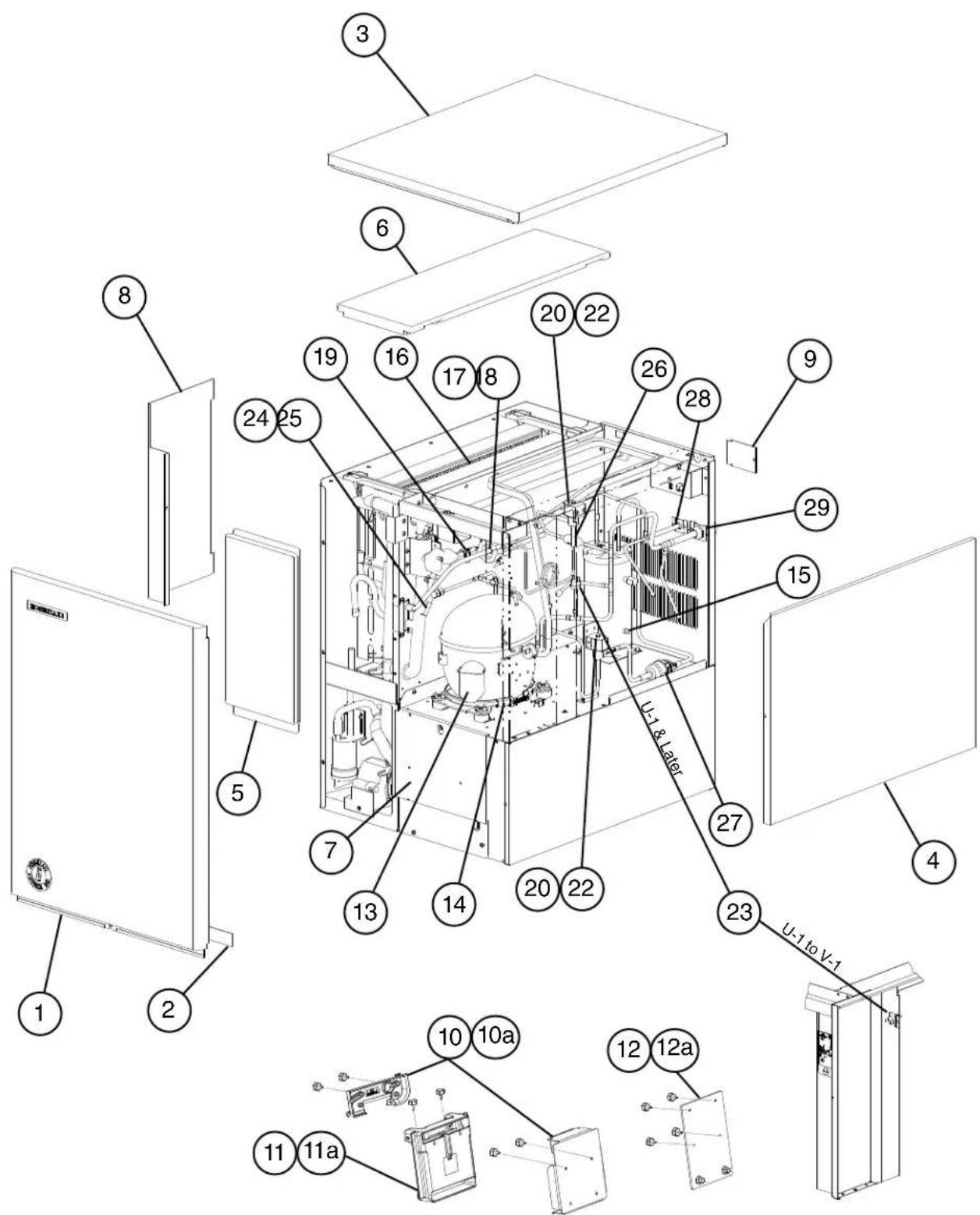 Hoshizaki KM-515MRH - Main Assembly & Refrigeration Circuit KM-515MWH - 2