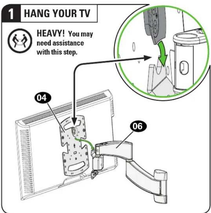 SANUS VSF716-B2 - Parts and Hardware for STEP 3 - 3