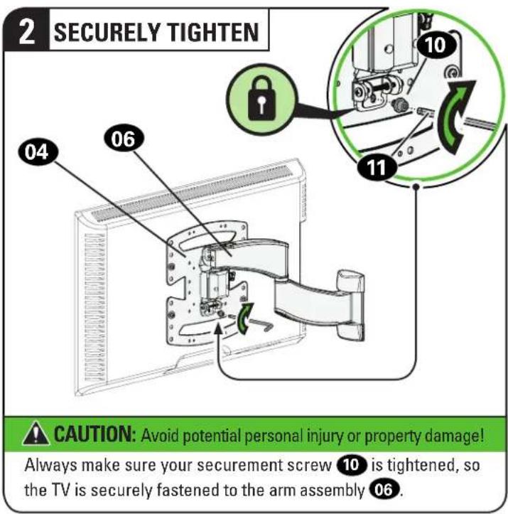 SANUS VSF716-B2 - Parts and Hardware for STEP 3 - 4