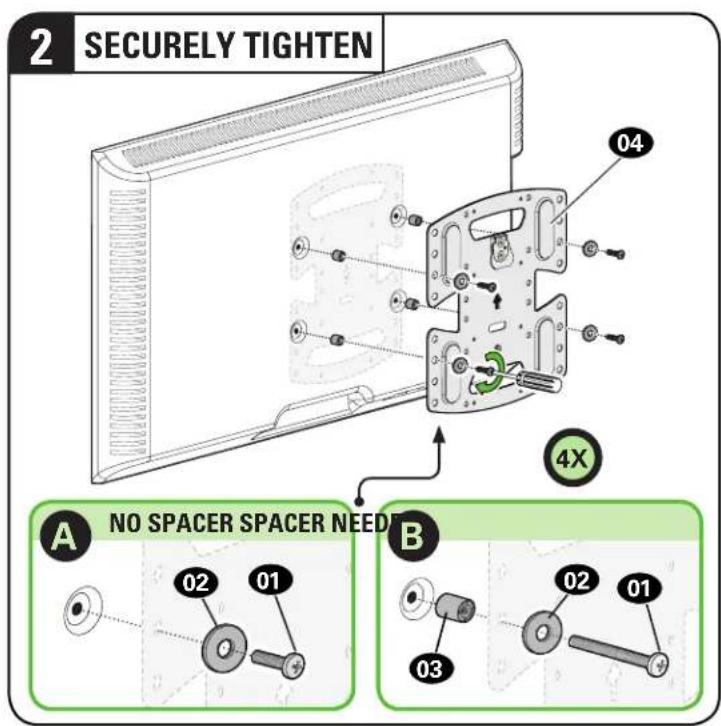 SANUS VSF716-B2 - Attach TV Bracket to Your TV - 2