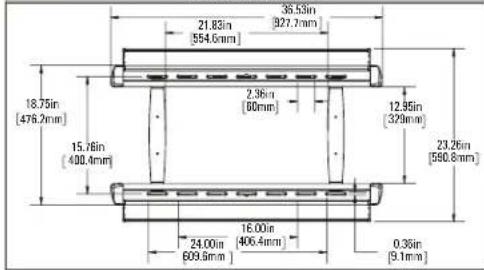 SANUS VXF730-B2 - DIMENSIONS IN. [MM] - 3