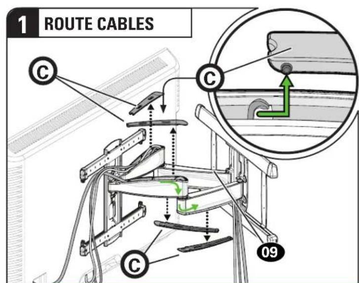 SANUS VXF730-B2 - MANAGE CABLES - 1