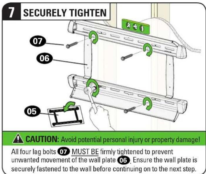 SANUS VXF730-B2 - CAUTION: Avoid potential personal injury or property damage! - 8