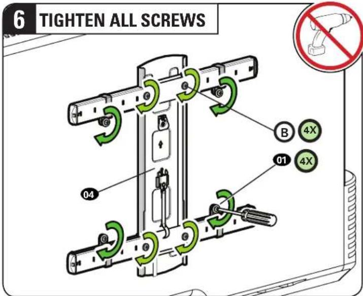 SANUS VXF730-B2 - Attach TV Bracket Assembly to TV - 6
