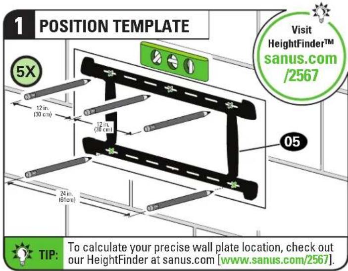 SANUS VXF730-B2 - CAUTION: Avoid potential personal injury or property damage! - 1