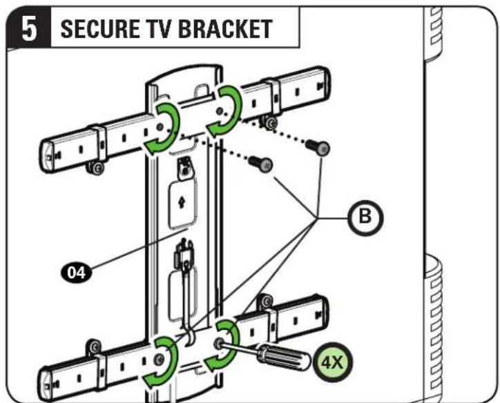 SANUS VXF730-B2 - Attach TV Bracket Assembly to TV - 5