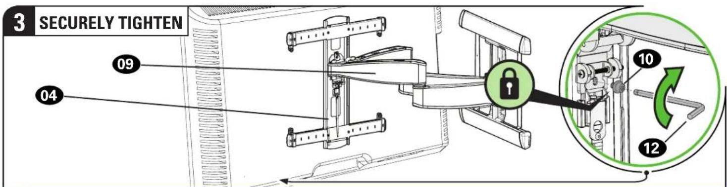 SANUS VXF730-B2 - Hang TV onto Arm Assembly - 3