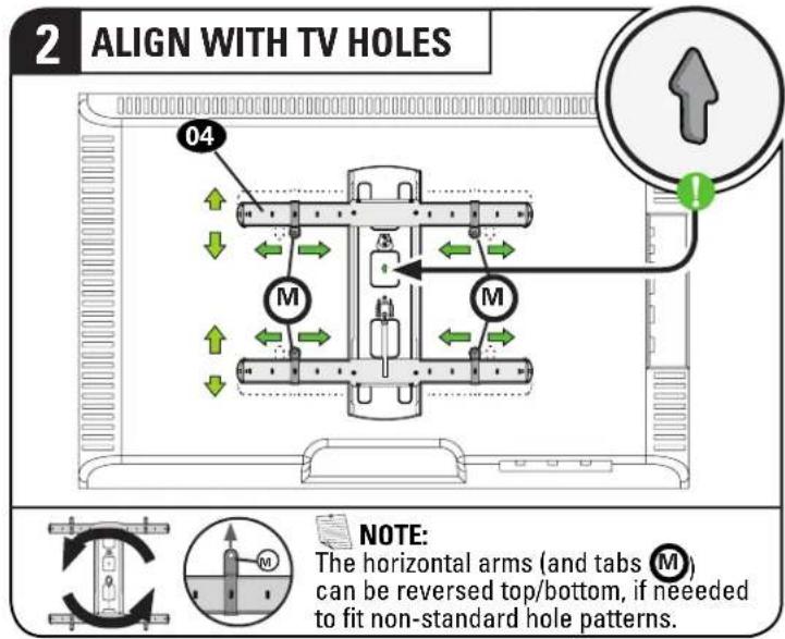 SANUS VXF730-B2 - Attach TV Bracket Assembly to TV - 2