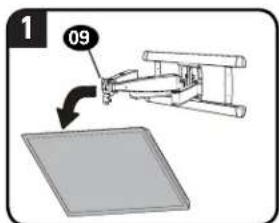SANUS VXF730-B2 - For wood stud applications ONLY: - 1
