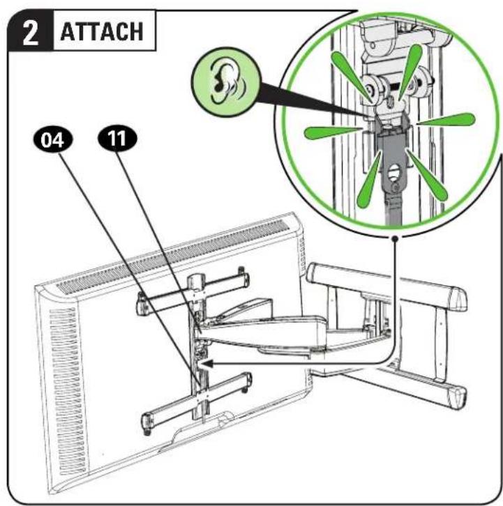 SANUS VLF728-B2 - Hang TV onto Arm Assembly - 2