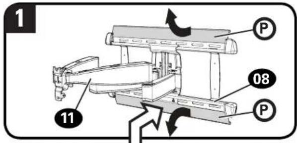 SANUS VLF728-B2 - REMOVE THE TV REMOVE THE ARM ASSEMBLY - 7
