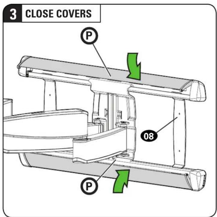 SANUS VLF728-B2 - Attach Arm Assembly to Wall Plate - 3