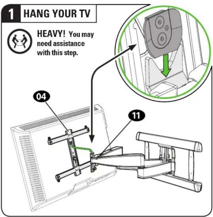 SANUS VLF728-B2 - Hang TV onto Arm Assembly - 1