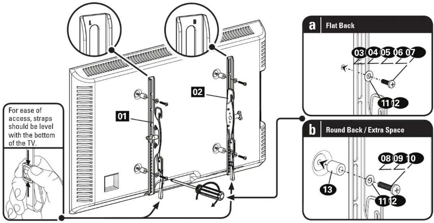 SANUS Classic MLT14 - 1-3 Attach TV Brackets - 1